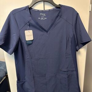 Cherokee Women's Scrub Top in Navy Blue